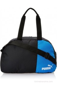 Puma Black and Team Power Blue Polyester Messenger Bag Small Travel Bag - Small(Blue, Black)